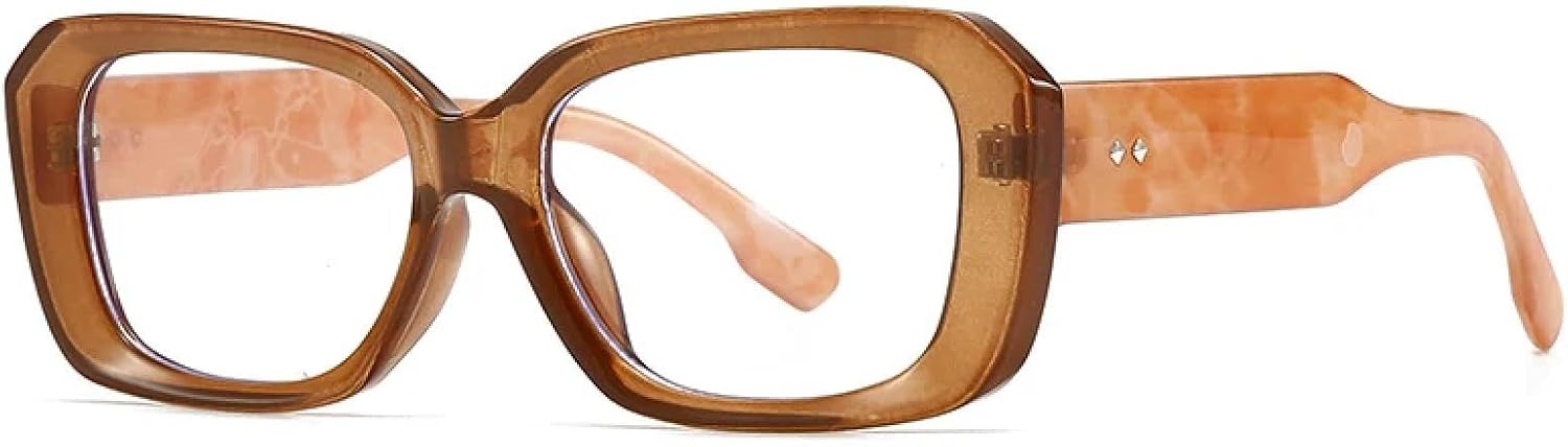 

Модные солнцезащитные очки Polygon для женщин в стиле ретро, ​​конфетные цвета, прозрачный градиент, защита от УФ-излучения UV400; мужские солнцезащитные очки с заклепками TVTBBVV, Tea Clear