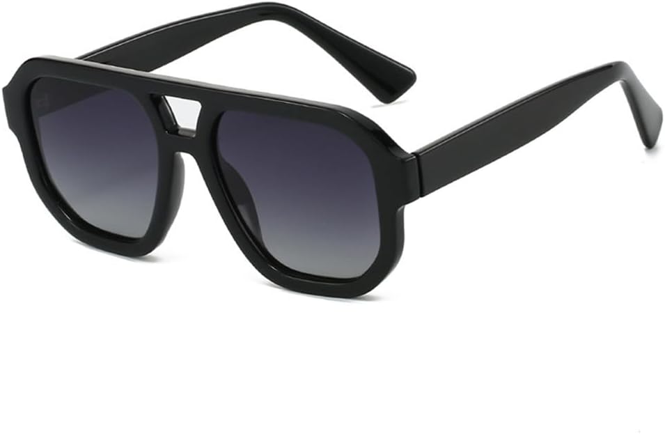 

Солнцезащитные очки UV400 с двойной перемычкой и прозрачными линзами, подходят для женщин и мужчин, для бега и занятий спортом на открытом воздухе UYPTK, Black Gray Gradient