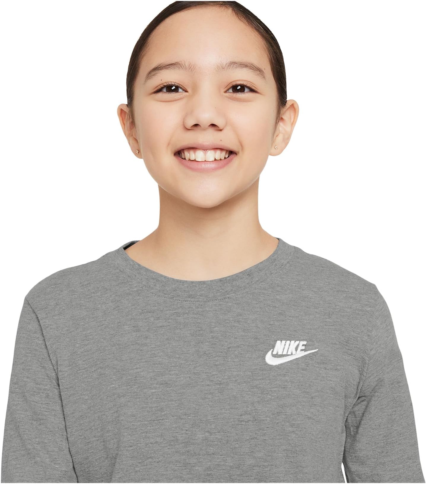 Спортивная футболка с длинным рукавом Nike Kids, Dark Grey Heather — фото 3