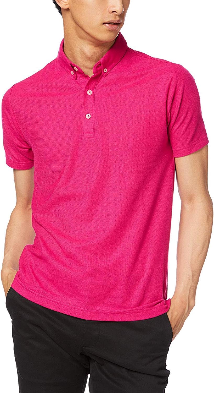 

Футболка-поло Printstar 00197-BDP с коротким рукавом, плотность ткани пике 4,9 унции, на пуговицах, розовый