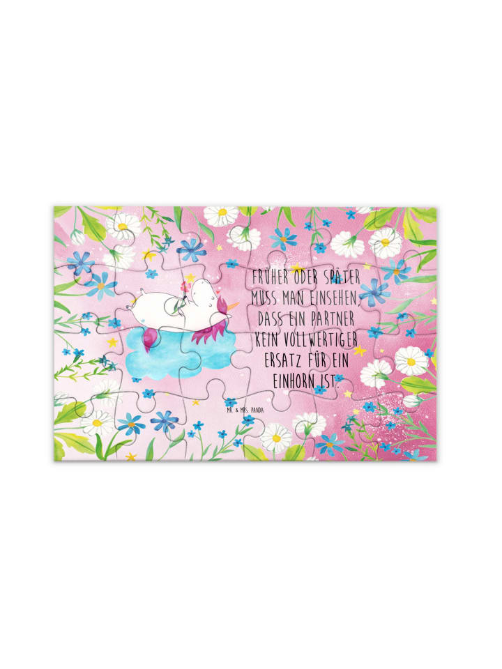 

Mr. & Mrs. Panda Головоломка «Единорог влюблен» с надписью пастельно-красного цвета