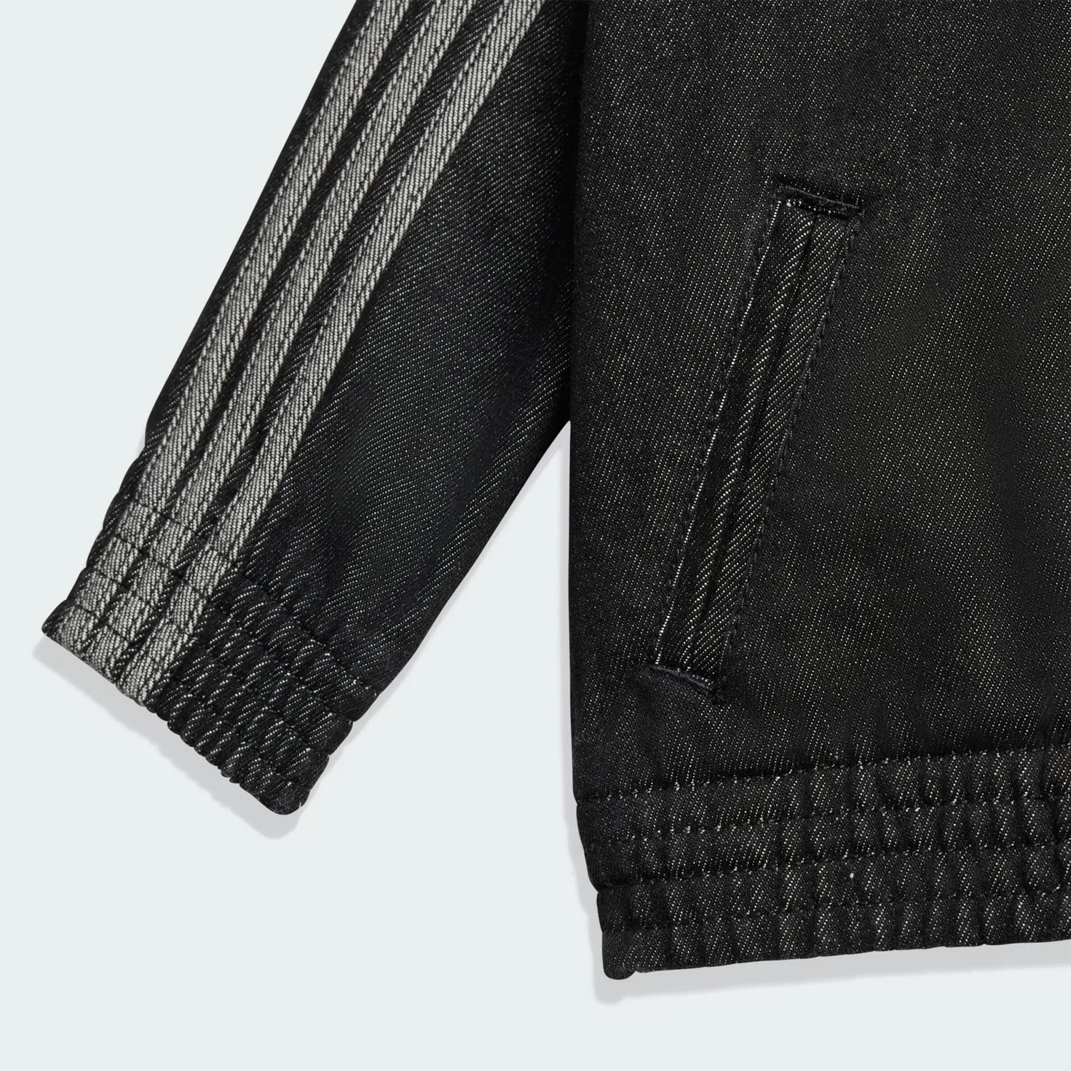 Куртка Adidas Originals Between-Season Firebird из черного денима — фото 3