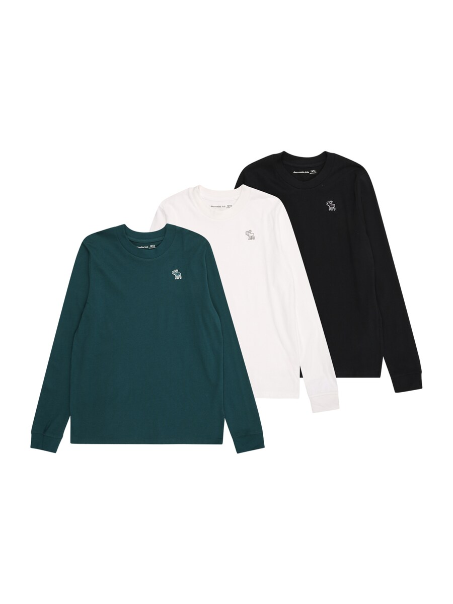 

Лонгслив Abercrombie & Fitch, Emerald/Black/White