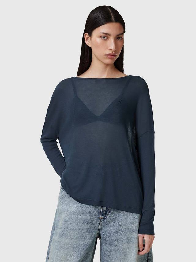 

Франческо рита топ AllSaints, цвет Blueberry Blue