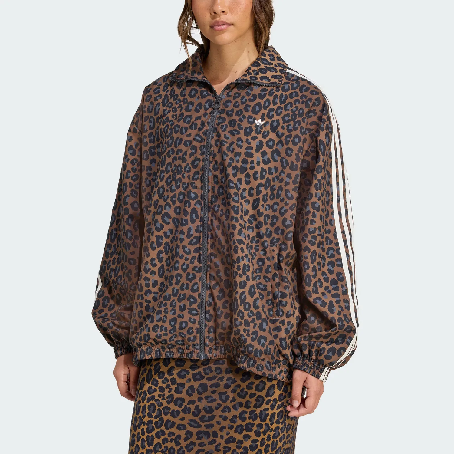 Куртка Asia Pacific Version женская Adidas Originals, Dark Brown/Black — фото 3