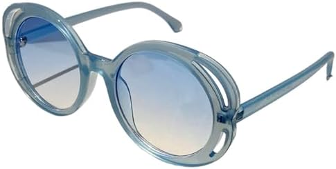 

Винтажные круглые солнцезащитные очки 2027 года, модные, с градиентным переходом цвета и полой оправой, для женщин, для активного отдыха, стильные очки MTZJH, Blue-gradient Blue