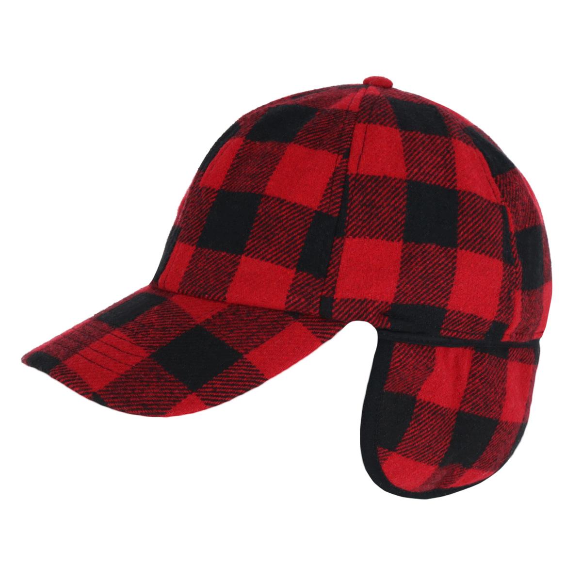

Мужская бейсболка с ушами из смеси шерсти и подкладкой из шерпы Epoch Hats Company, цвет buffalo check