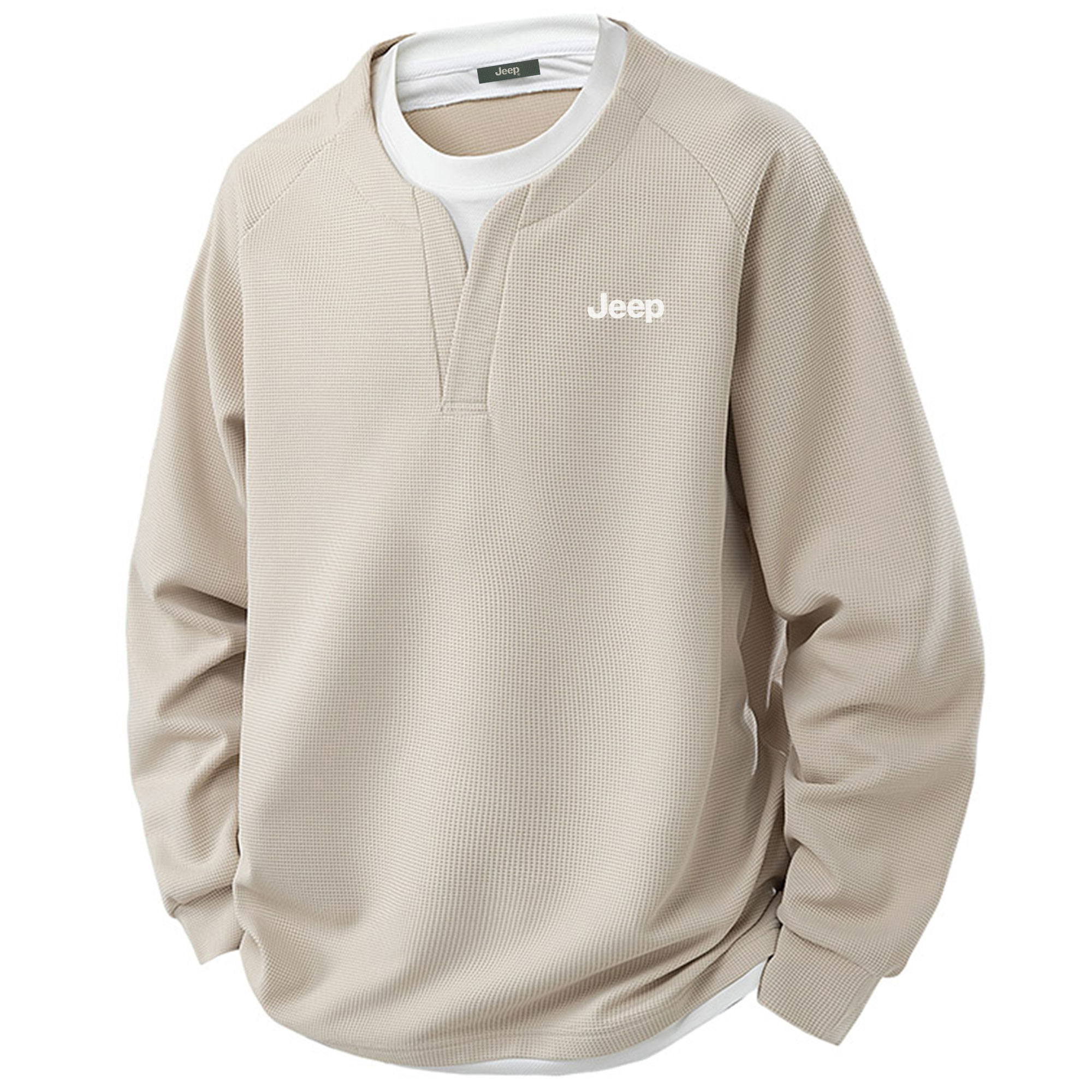 

Свитшот Unisex Crew Neck Moderate Mock Two Piece Jeep, хаки