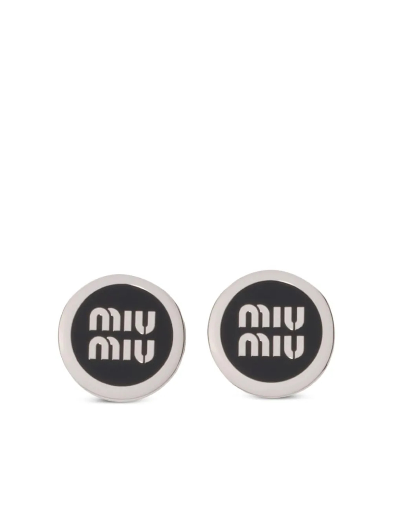 

Серьги с логотипом Miu Miu, черный