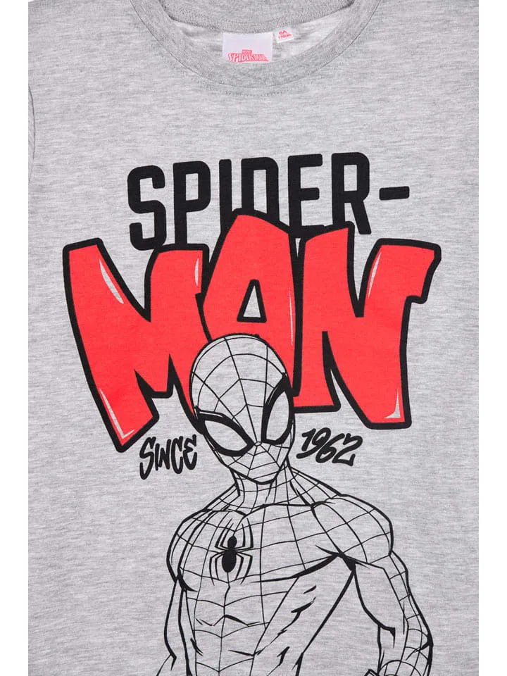 Футболка с принтом Spiderman, серая — фото 3