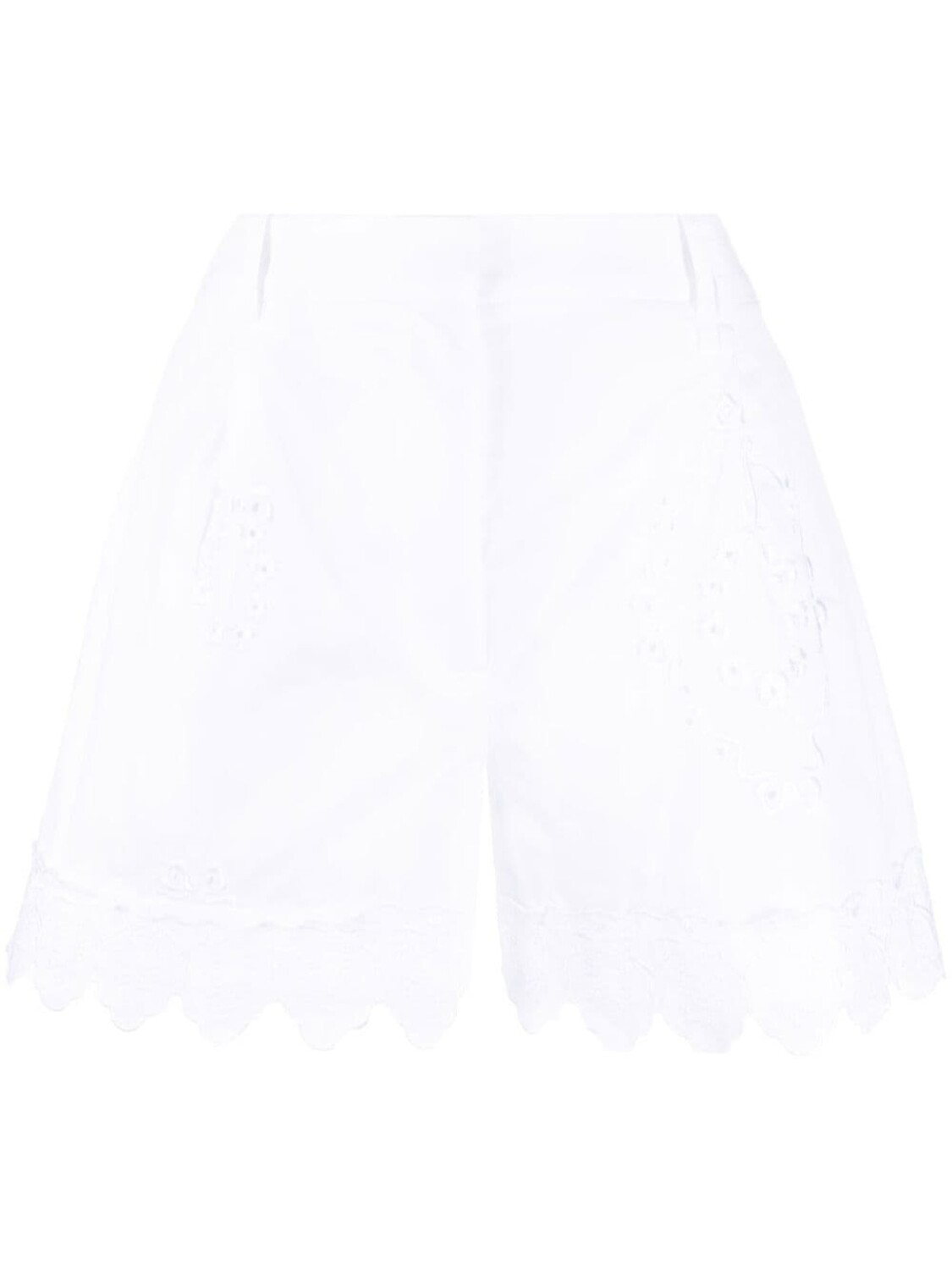 

Simone Rocha broderie-anglaise cotton shorts, белый