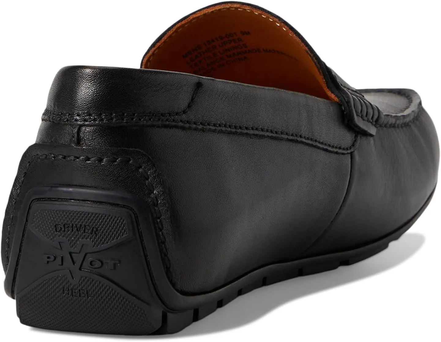 Мужские слипоны Florsheim Motor Smooth Moc Toe Penny Driver, черный — фото 3