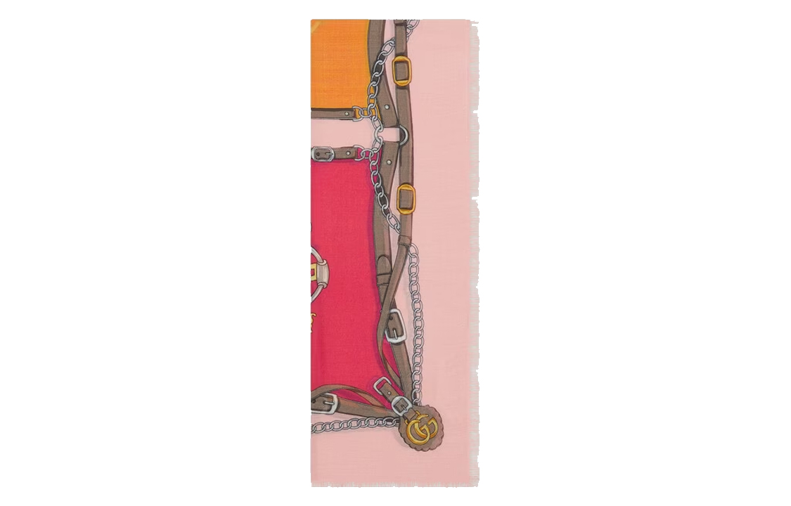 

GUCCI Шёлковый шарф женский розовый, Pink