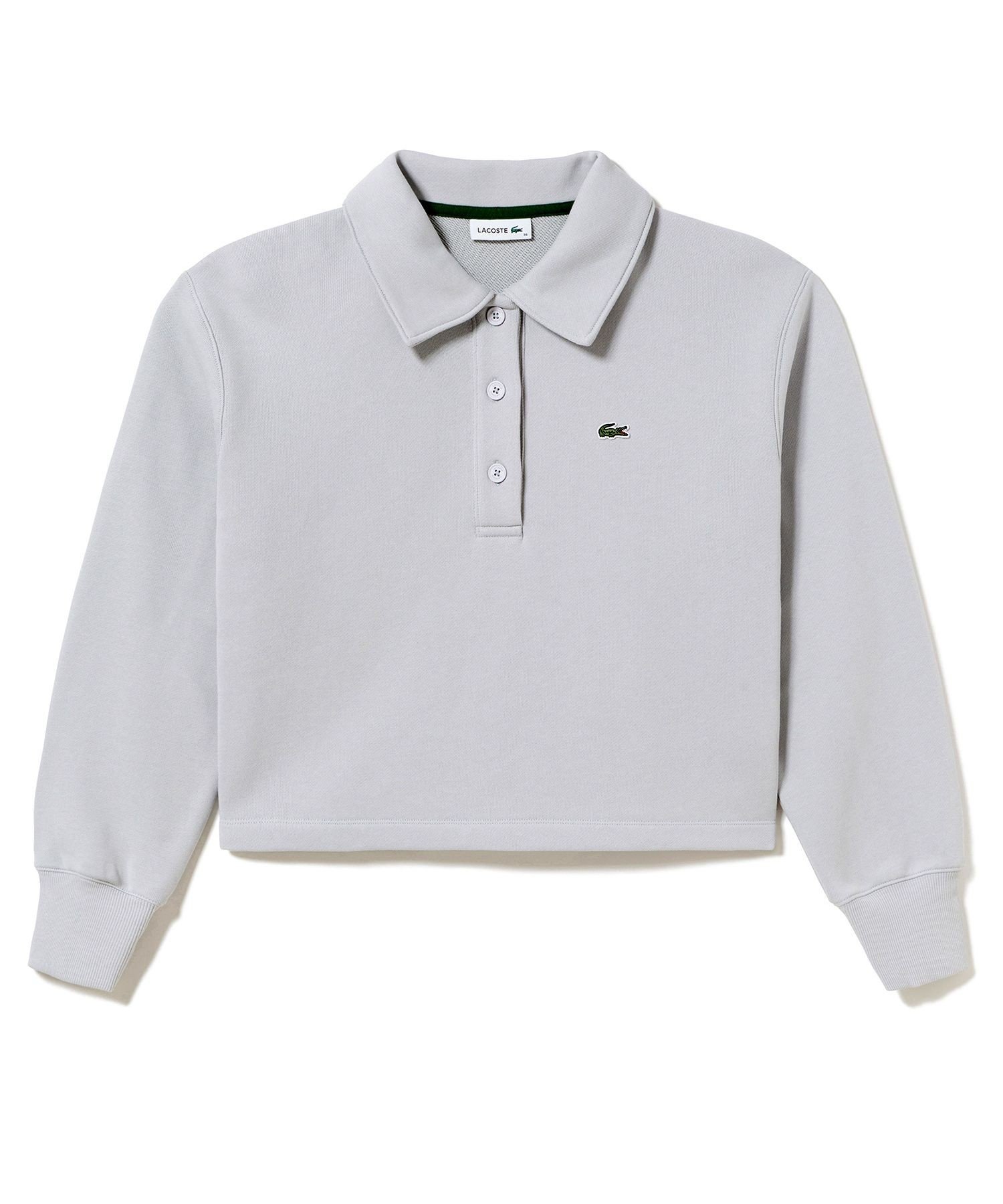 Толстовка LACOSTE вязаная укороченная Light gray — фото 3
