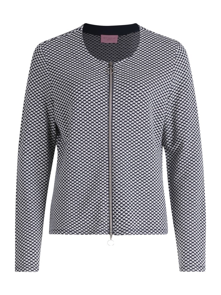 

Кардиган Betty Barclay Shirtjacke mit Struktur, цвет Dunkelblau/Weiß