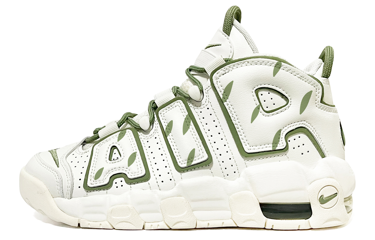 

Баскетбольные кроссовки Air More Uptempo для детей, начальная школа Nike, белый