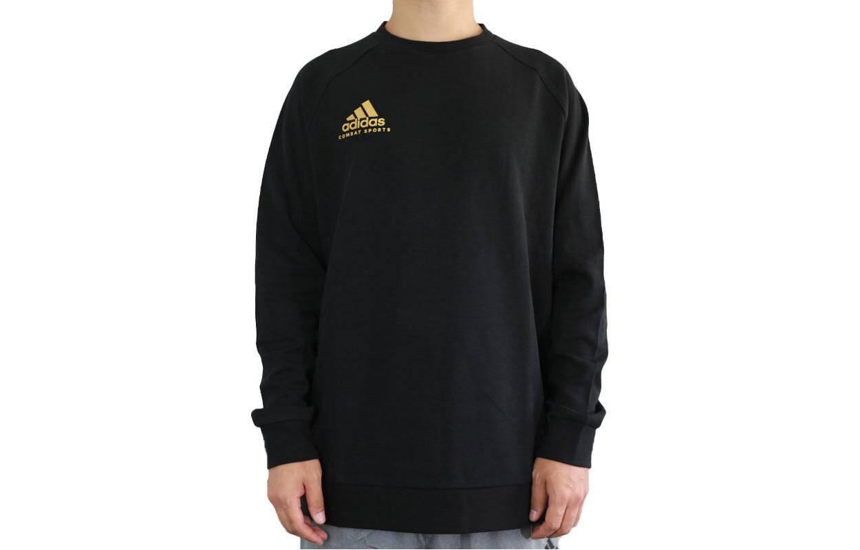 

Толстовка унисекс черная с золотым логотипом Adidas, черный