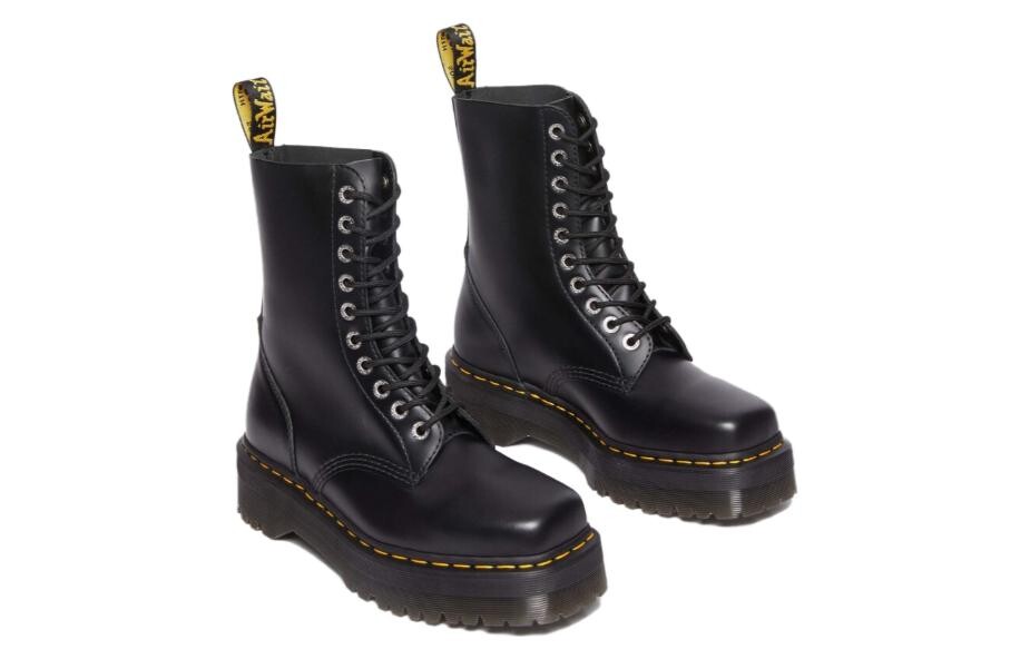 Ботинки Martin Dr.Martens 1490 Женские, Black/Yellow — фото 3