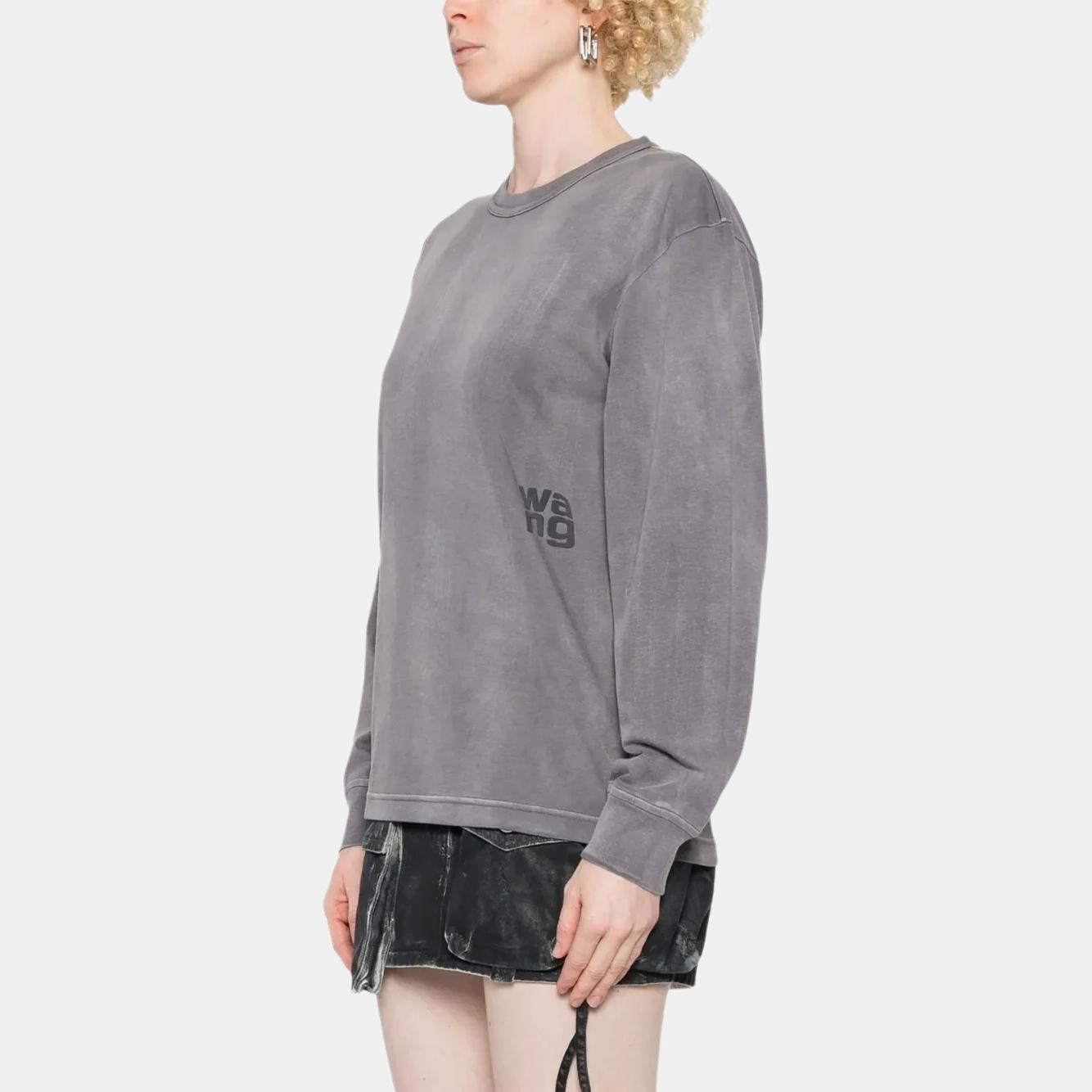 Футболка T By Regular Fit Crewneck Alexander Wang, серый — фото 3
