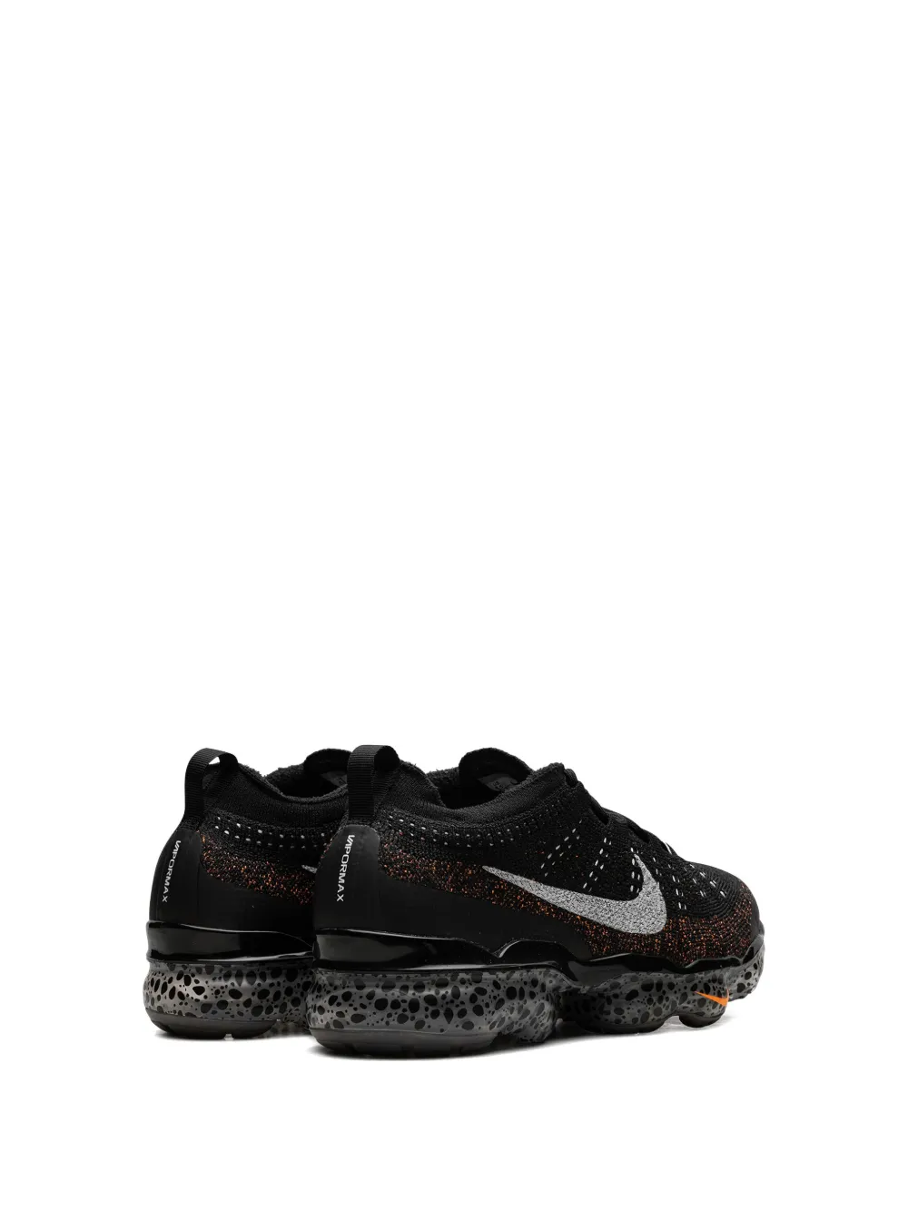 Кроссовки Vapormax Flyknit Safari Black/Total Orange/Light Silver Nike, черный — фото 3