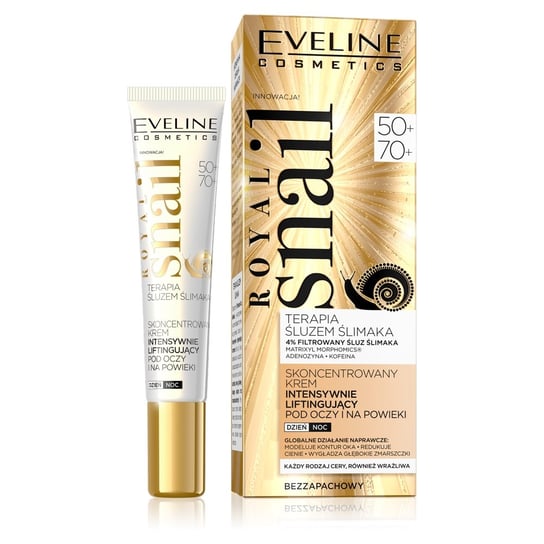 

Крем-лифтинг интенсивного действия для глаз и век, 20 мл Eveline Cosmetics, Royal Snail 50+/70+