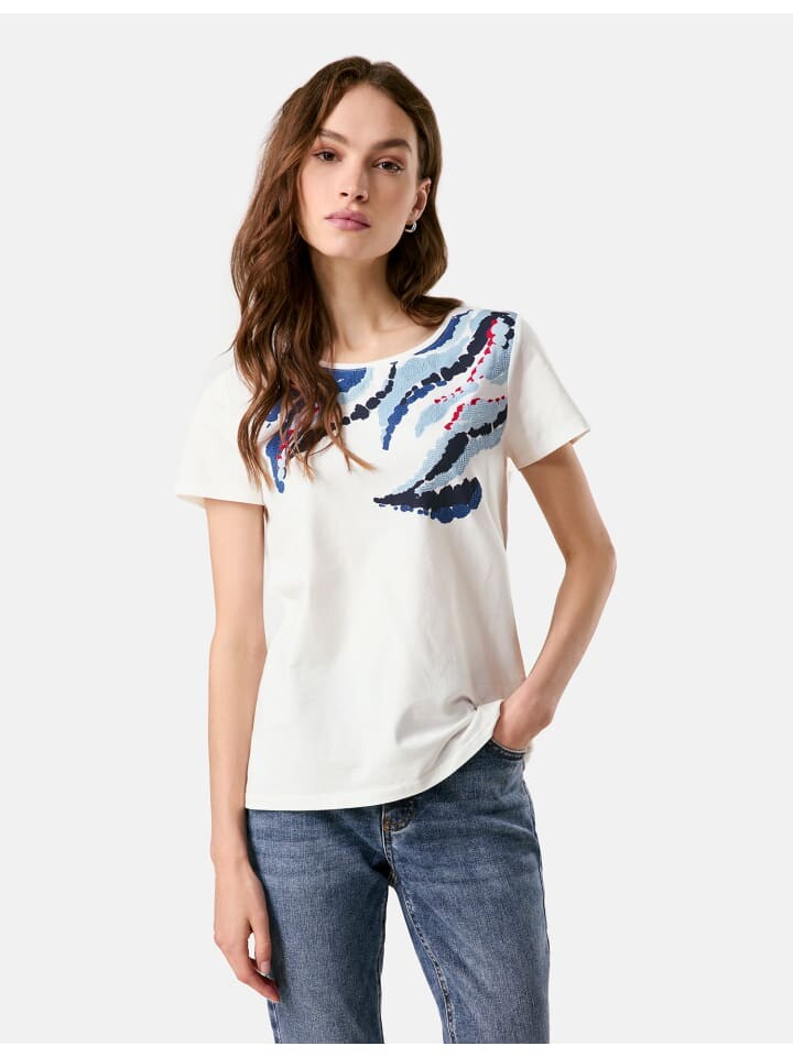 

Футболка TAIFUN T-Shirt Kurzarm Rundhals, цвет Offwhite gemustert