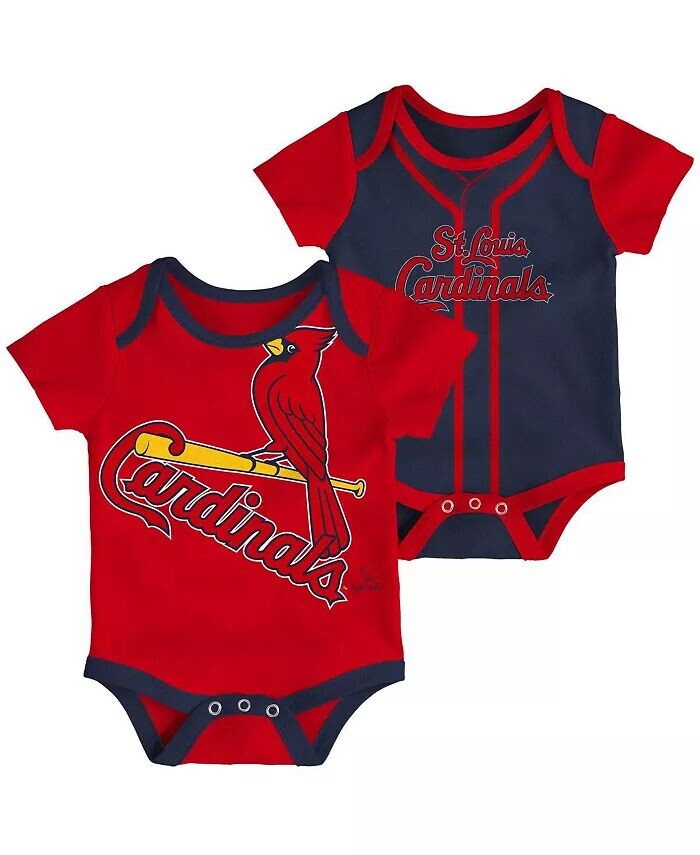 

Комплект из 2-х боди для мальчиков и девочек, красный, темно-синий St. Louis Cardinals Double Outerstuff