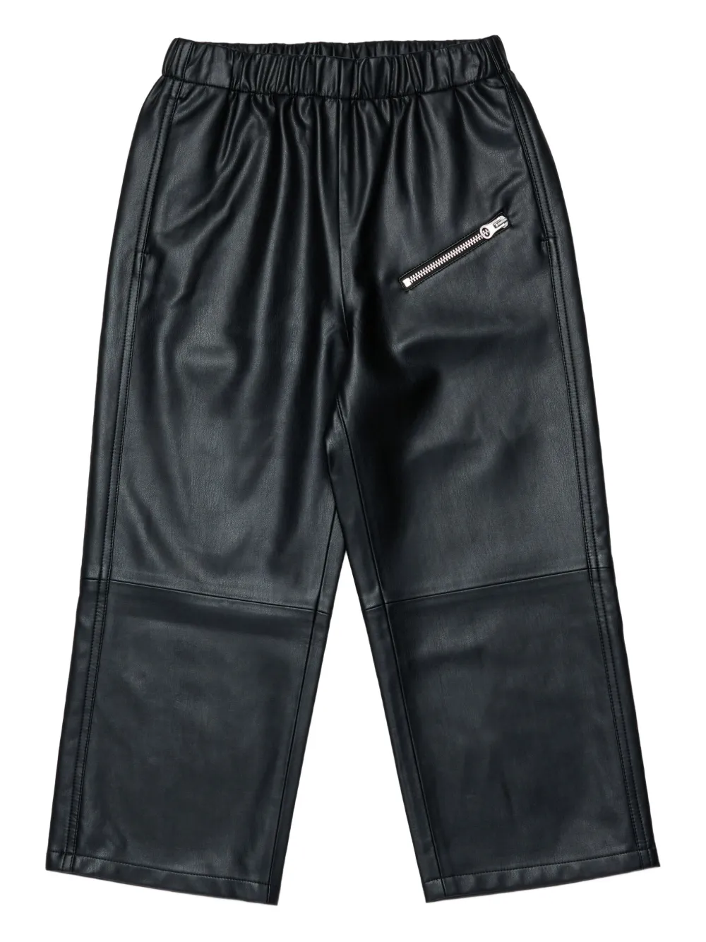 

Брюки с эластичной талией и карманами на молнии MM6 Maison Margiela Kids, черный