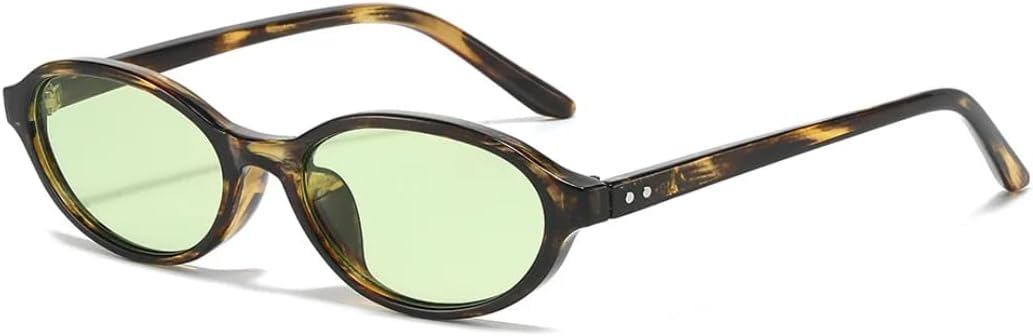 

Солнцезащитные очки с защитой UV400 | Маленькие чайные заклепки в стиле панк | для женщин и мужчин, для занятий спортом на открытом воздухе и вождения DSVIGF, Leopard Green