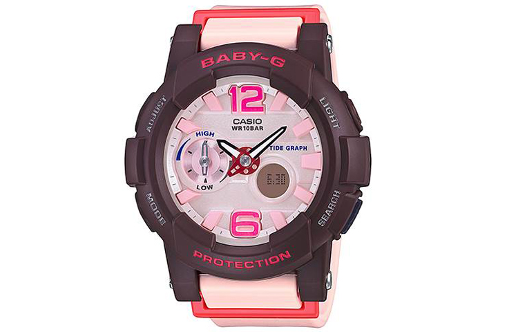 

CASIO Часы Women's BABY-G 45.4mm Pink Watch BGA-180-4B4