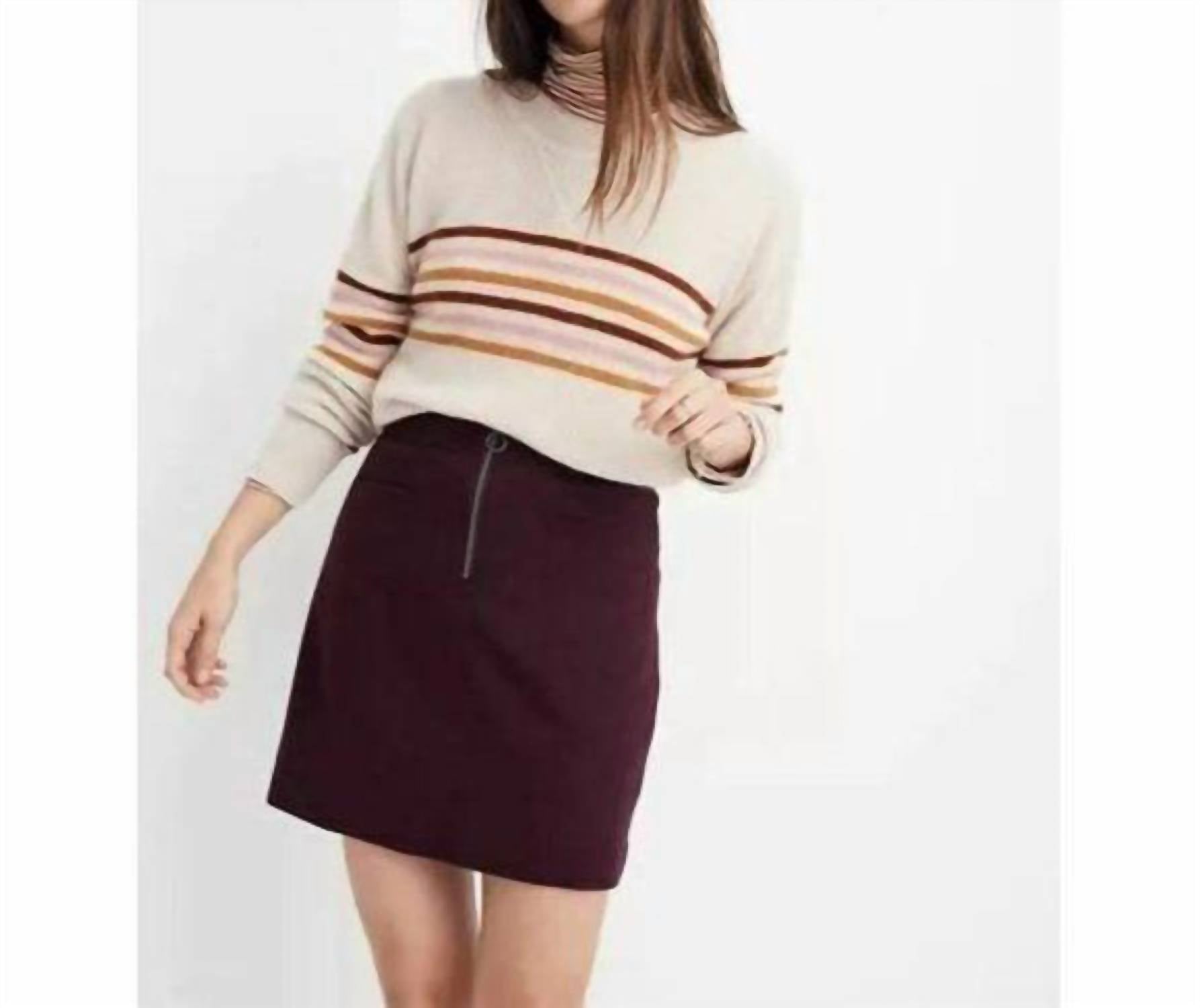 

Мини-юбка Fireside Wool Blend Retro Style в бордовом цвете Madewell