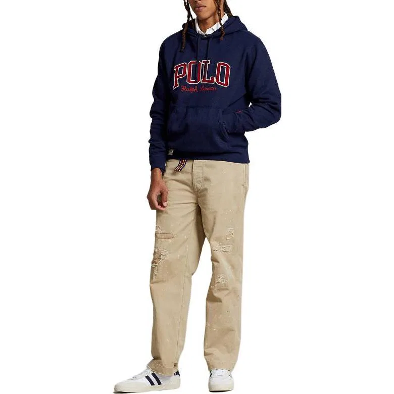 Толстовка с капюшоном на шнурке с логотипом Polo Ralph Lauren, Blue — фото 3