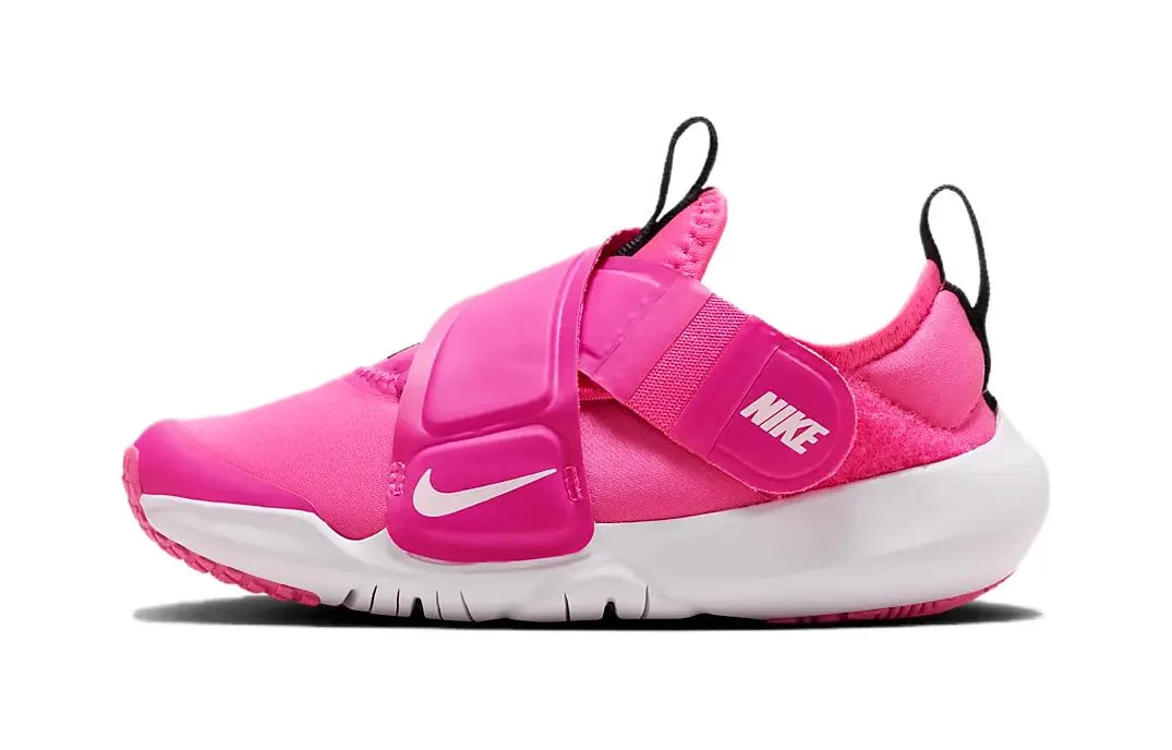 Nike Беговые кроссовки flex advance с противоскользящей подошвой и амортизацией, низкие, фиолетово-белые, для детей 3-7 лет
