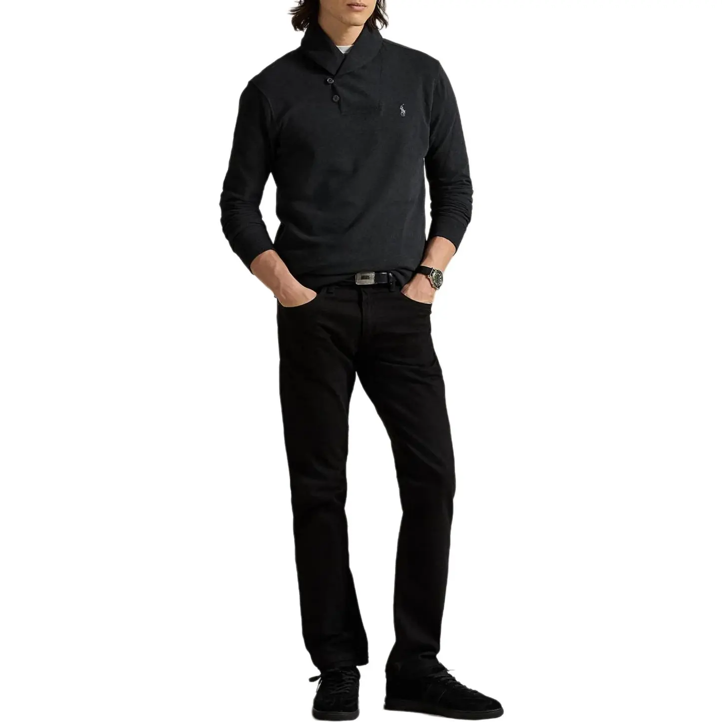 Мужская трикотажная одежда Polo Ralph Lauren, черный — фото 3