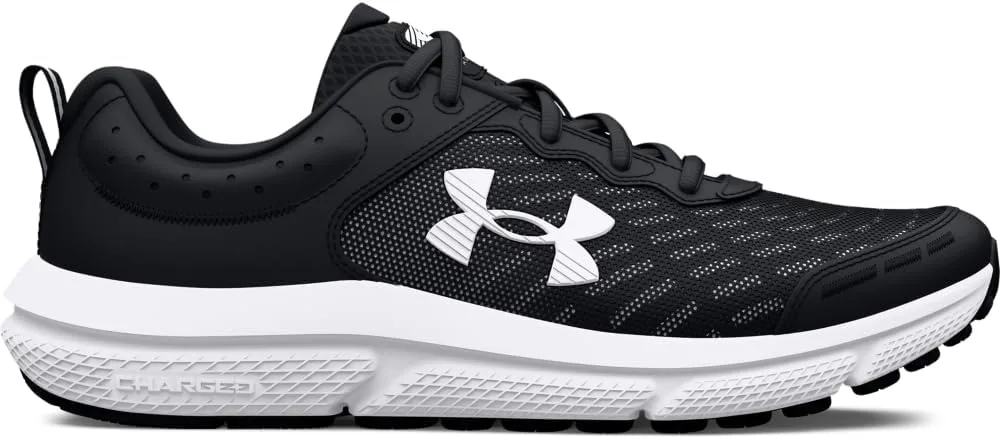 Кроссовки для мальчиков Under Armour Assert 10 для младших школьников, черно-белый — фото 2