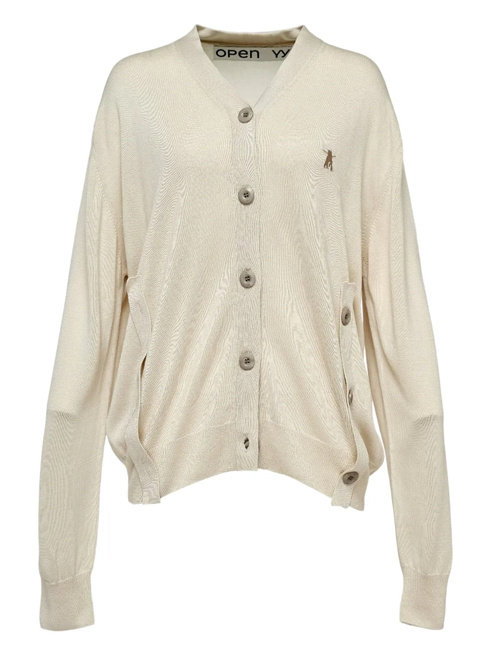 

Кардиган с V-образным вырезом на пуговицах Open YY, нейтральный