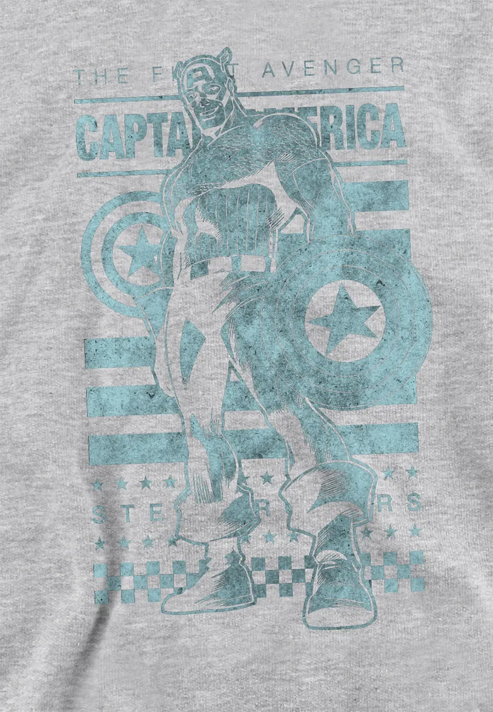 Детская толстовка Marvel Captain America Stars and Stripes, серый — фото 2