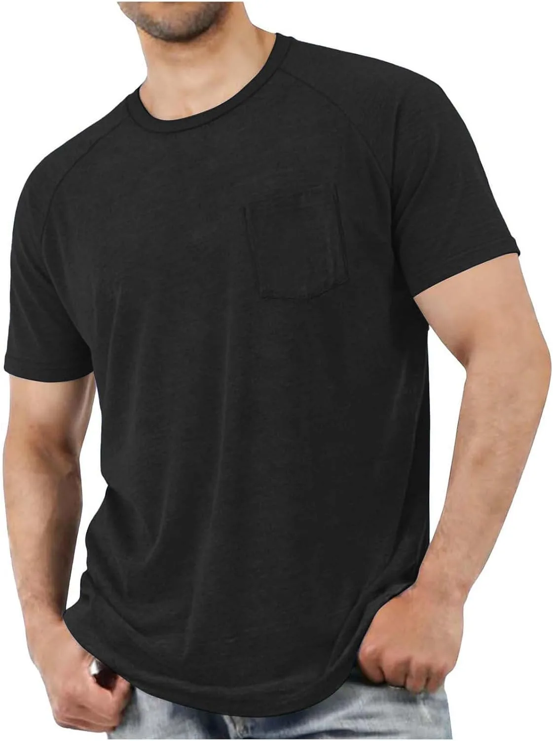 

Мужская футболка с коротким рукавом и карманом Sdeycui