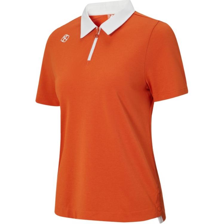 

Женские рубашки-поло с воротником-поло, умеренно прямой крой Rapido, saffron