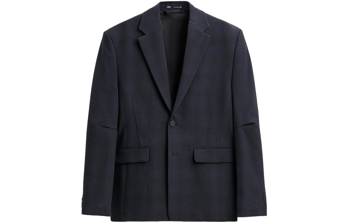 

Деловой костюм мужской синий Zara, синий