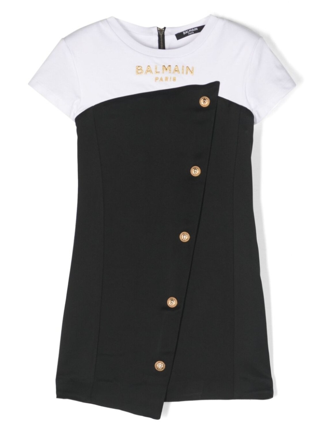 

Balmain Kids платье с вышитым логотипом, черный