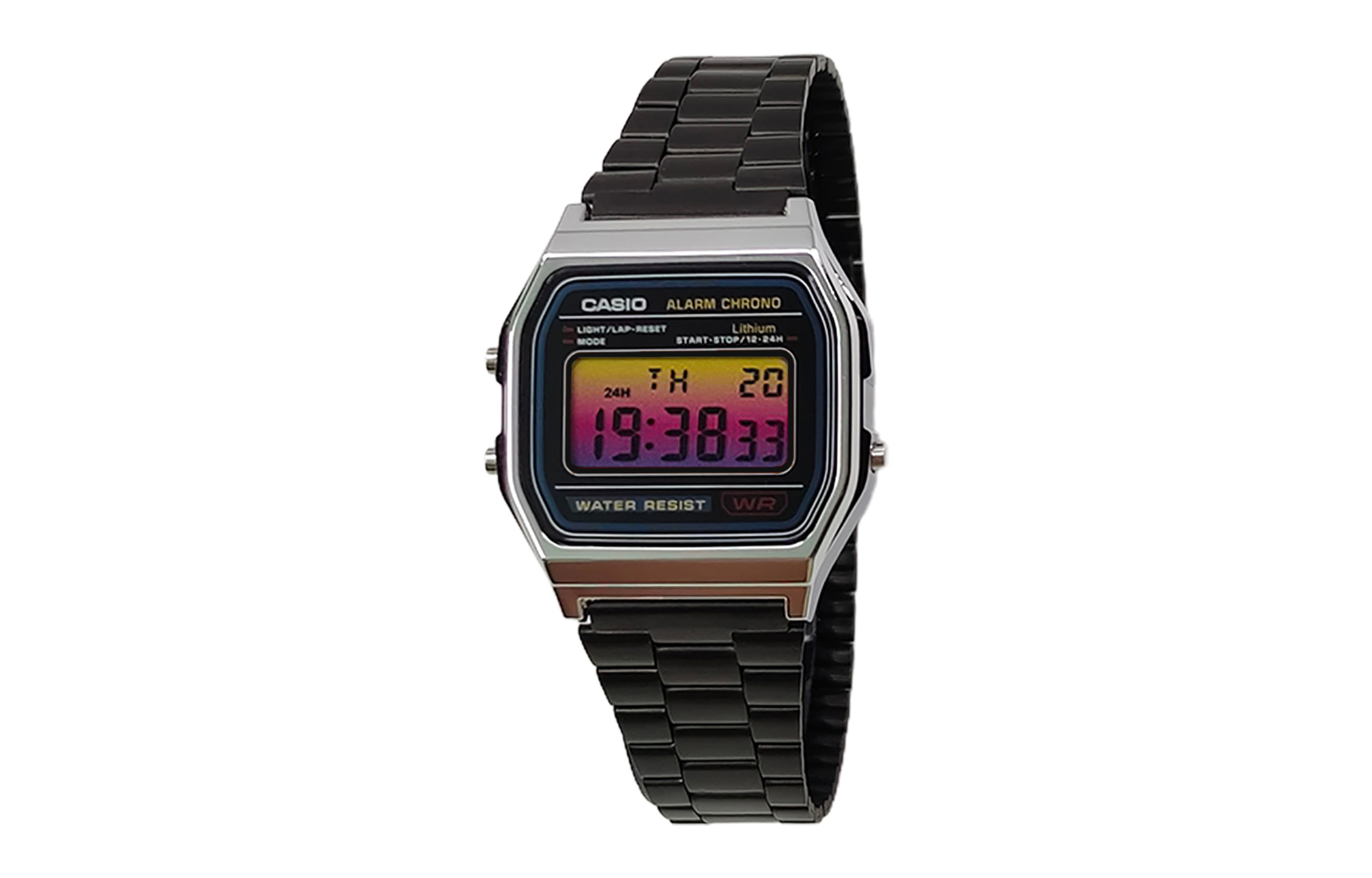 

Casio Мужские часы Retrofit Series с кварцевым механизмом, ремешком из нержавеющей стали и черным циферблатом
