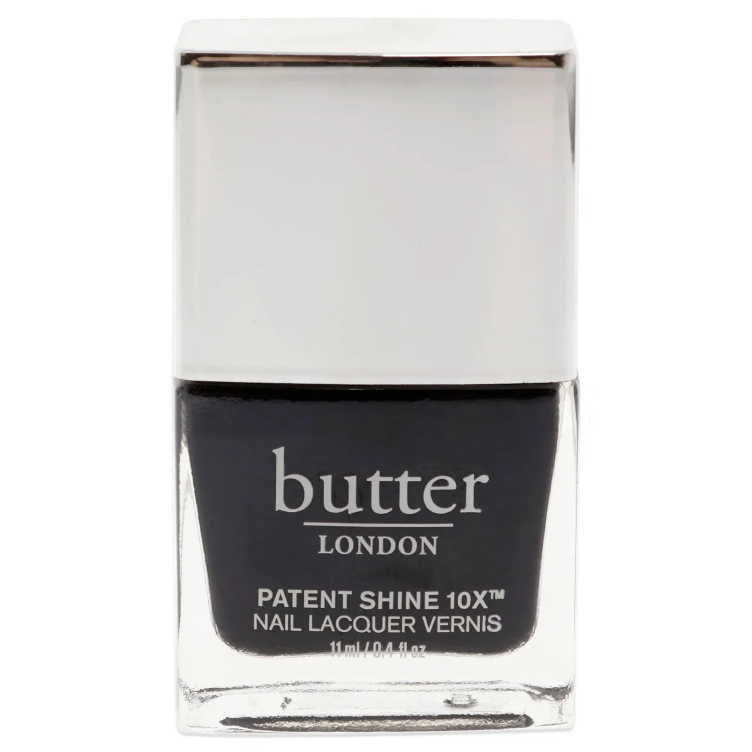Лак для ногтей Patent Shine 10X - Union Jack Black от Butter London для женщин - 0,4 унции (0,4 унции)