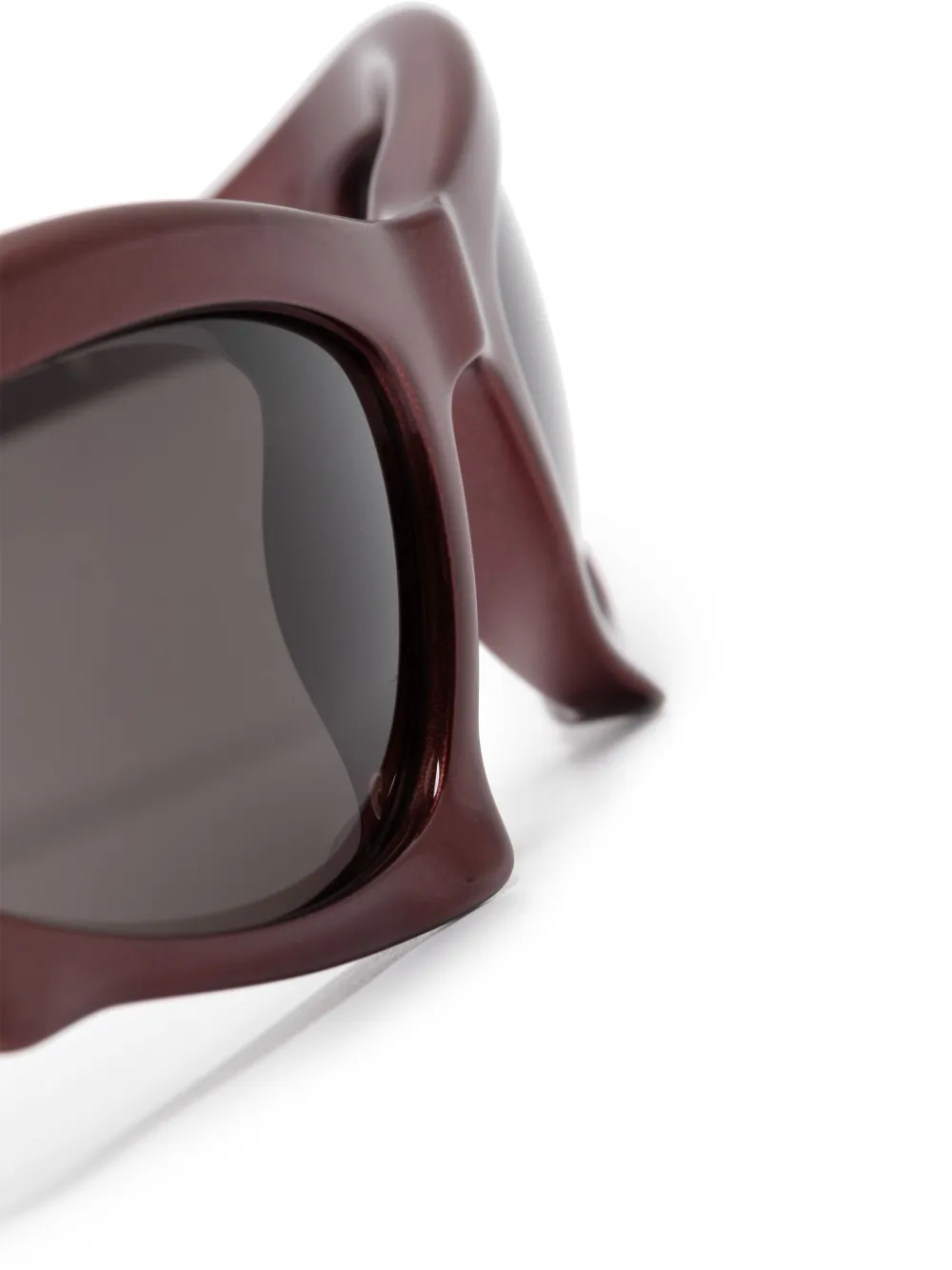 Солнцезащитные очки Bar в прямоугольной оправе Balenciaga Eyewear, красный — фото 3