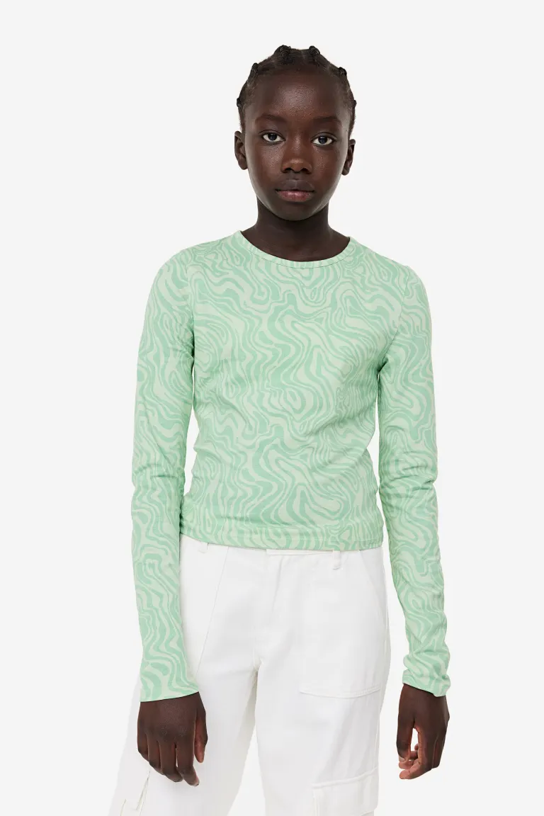 

Блузка с принтом H&M, зеленый