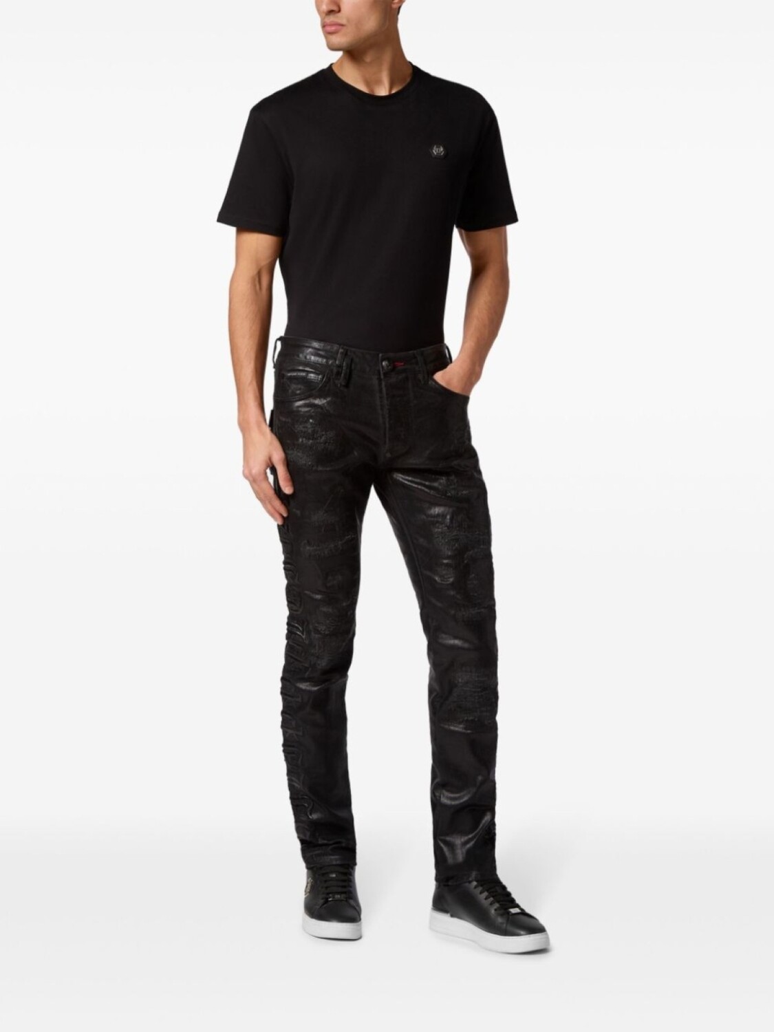 

Philipp Plein джинсы скинни Gothic Plein, черный
