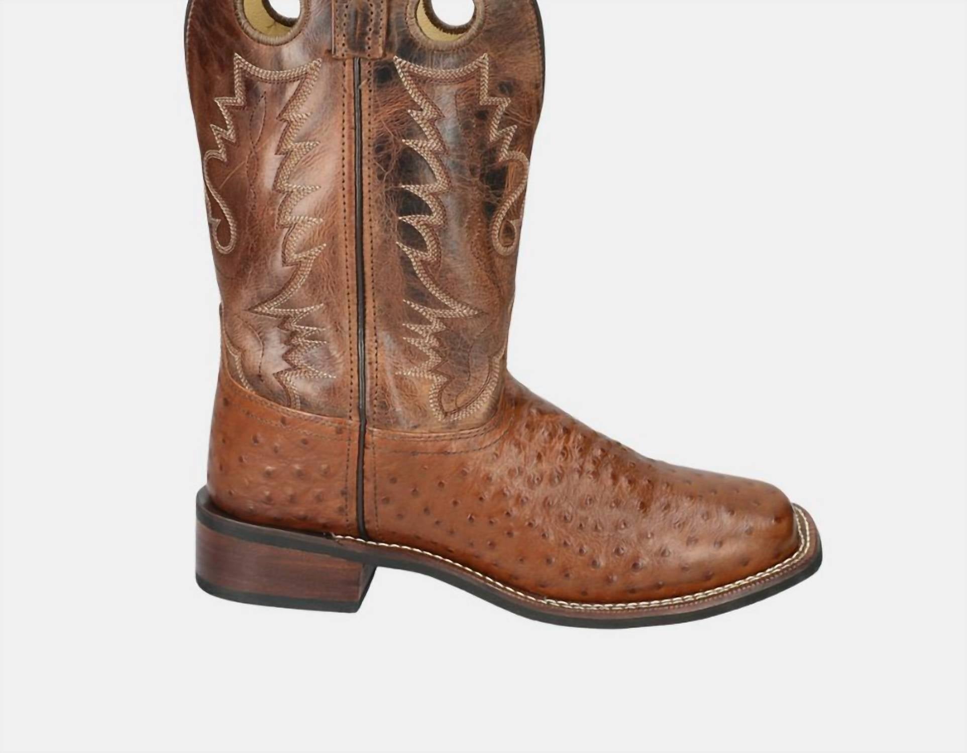 Мужские ковбойские сапоги Danville в цвете коньяк/коричневый Smoky Mountain Boots — фото 2
