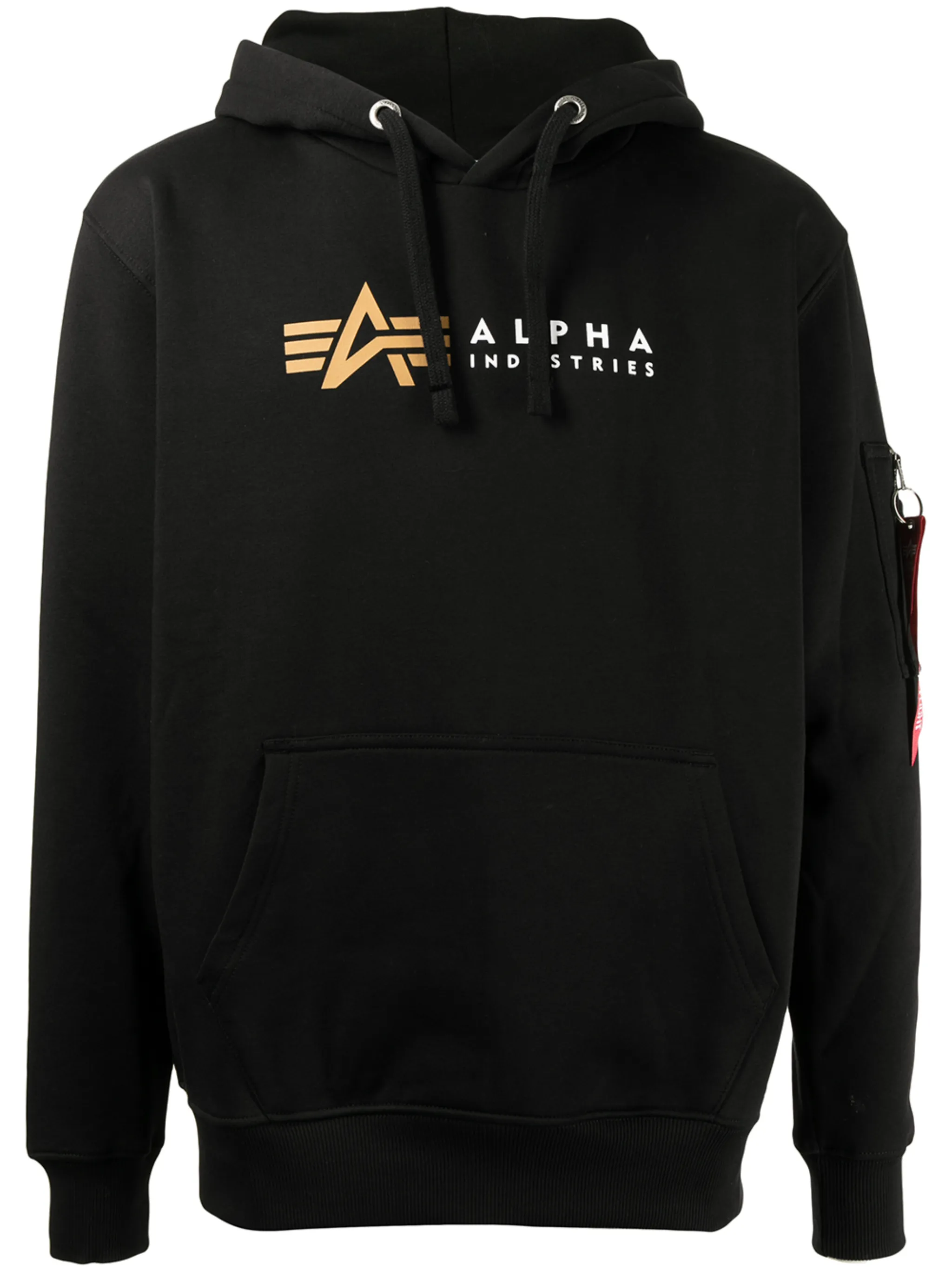

Худи с логотипом Alpha Industries, черный