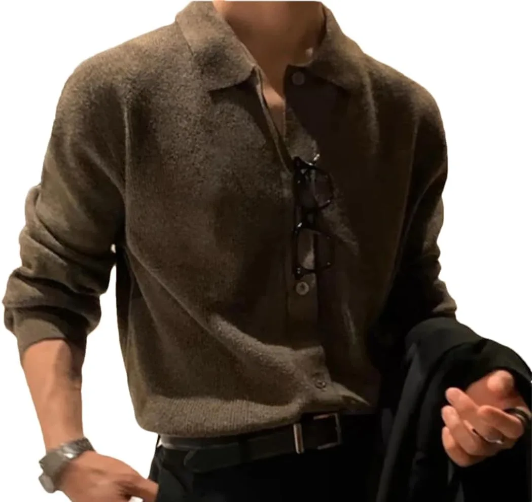 

Мужской свитер кардиган на пуговицах