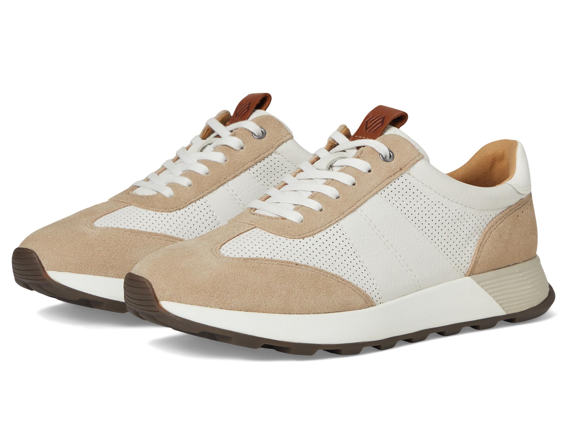 

Кроссовки Johnston & Murphy Kinnon T-Toe, цвет Sand Suede/White Full Grain